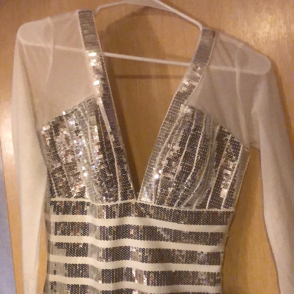 White silver dress!